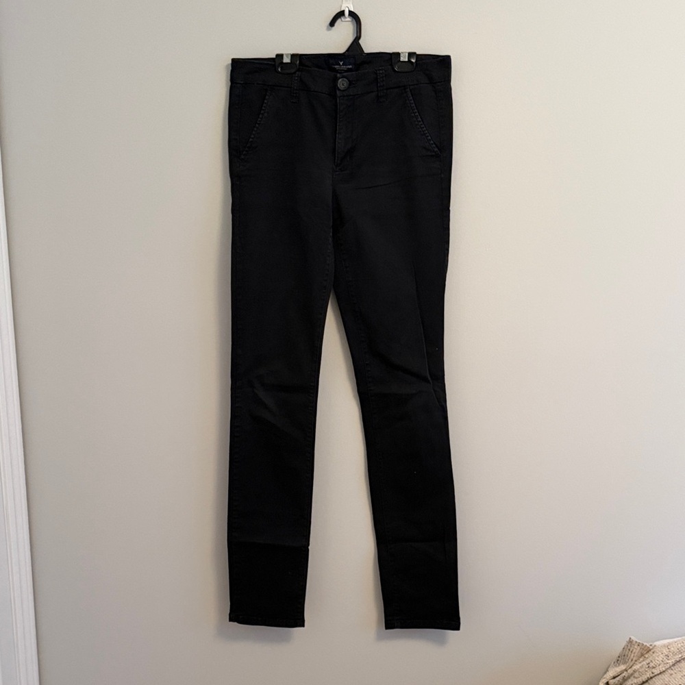 American Eagle Outfitters Black Stretch Trousers